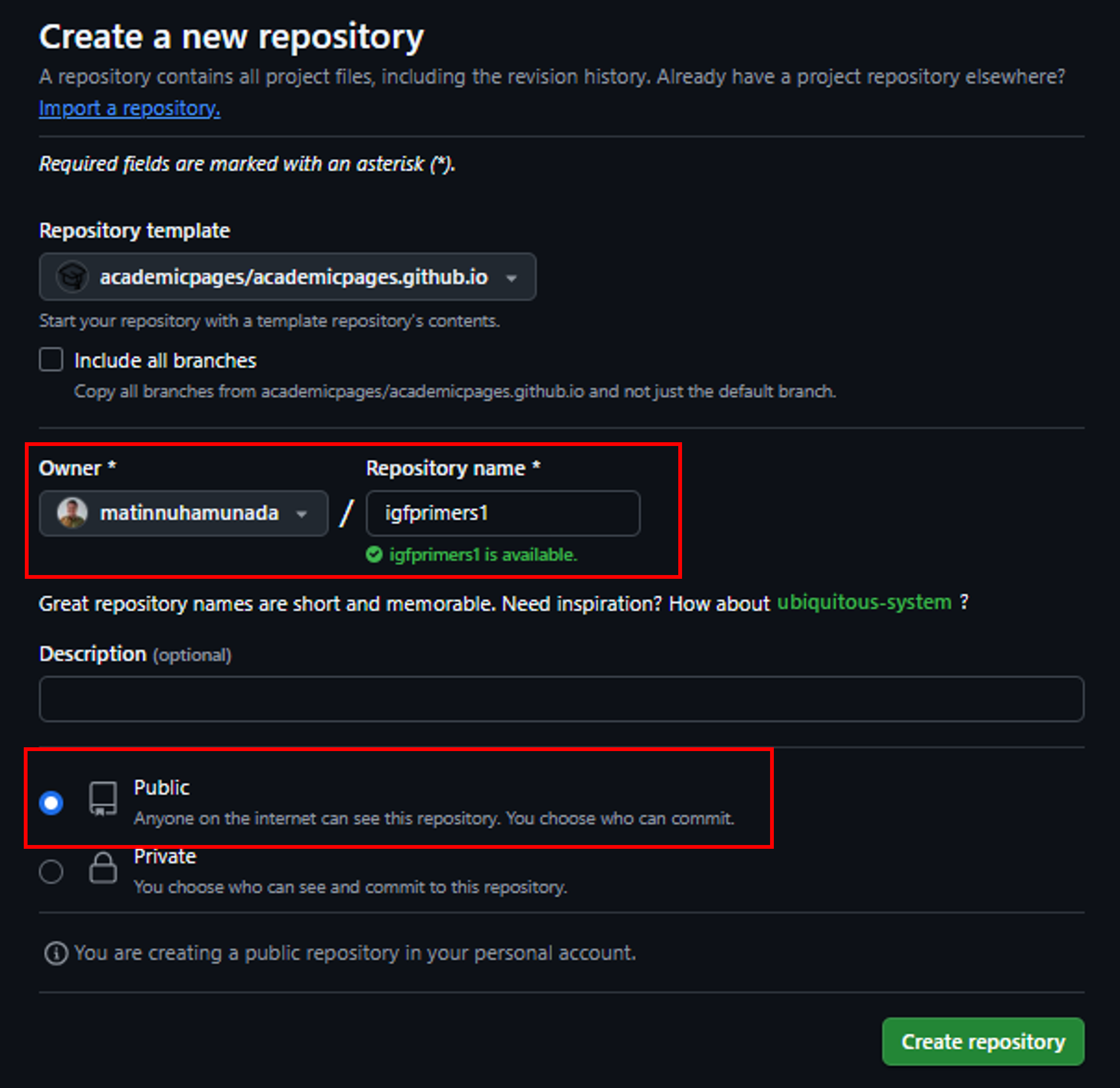 Setting awal repositori.